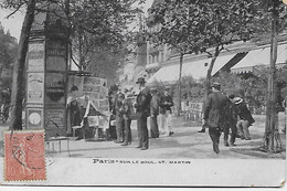 Delcampe - CPA - (75) - Paris " Sur Le Boul St. Martin " Kiosque Journaux Menier + Pub "1906"  (animée) - Paris (10)