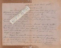 19 - LUBERSAC - 1er Régiment  D'Infanterie - Carte-Lettre écrite En 1915 à Destination D' Auchel Dans Le Pas De Calais - Covers & Documents