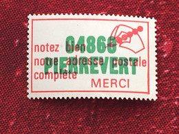 Vignette P.T.T. Le Code Postal Surchargé Pierrevert 04 -☛Erinnophilie,stamp,Timbre,Label,Sticker-Aufkleber-Bollo-Viñeta - Postcode