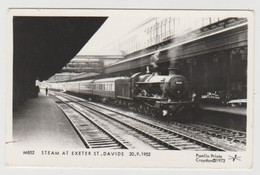 Royaume-Uni / EXETER -- STEAM AT EXETER ST. DAVIDS 20.9.1952 (train Gare St Davids). - Exeter