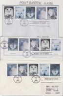 USA 1999 Arctic Animals Strip 3x 5v  3 FDC Ca Barrow AK Mar 12 1999 (PB169) - 1991-2000