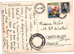 Polarsirkelen 1960 Arctic Circle Norway - Cercle Polaire - Pole - Norge Norvège + Vignette Drakkar - Lettres & Documents