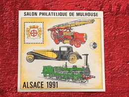 Bloc CNEP  N° Yvert 13 Neuf * "ALSACE 1991 Salon Philatélique De Mulhouse"-☛Erinnophilie, Bloc & Feuillet Cote 14€-alter - Zipcode