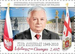 Georgia 2020 Mi# 743 President Lech Kaczynski Joint Issue With Poland * * - Georgia