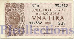 ITALY 1 LIRA 1944 PICK 29b XF/AU - Italia – 1 Lira