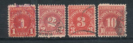 U. S. A.  Postage Due Timbres Taxe Lot De 4 Différents - Franqueo