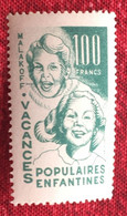 Vignette Malakoff Vacances Populaires Enfantines -☛Erinnophilie,stamp,Timbre,Label,Sticker-Aufkleber-Bollo-Viñeta-rare - Croix Rouge