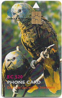 St. Vincent - C&W (Chip) - National Bird, Amazonia Guildingii, - Gem5 Red, 2000, 20EC$, Used - Saint-Vincent-et-les-Grenadines