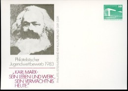 DDR PP18 C1/001 Privat-Postkarte KARL MARX Berlin 1983  NGK 3,00 € - Privatpostkarten - Ungebraucht