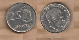 GUINEA  ECUATORIAL  25 Bipkwele 1980  Copper-nickel • 6.38 G • ⌀ 25 Mm KM# 52 - Equatorial Guinea
