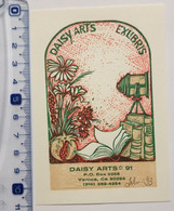 Visit Card Maria Elisa Leboroni For Daisy Arts, Venice, California, 1993. Pomegranate Photography Flower Book - Ex Libris