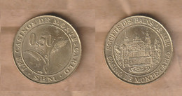MONACO GETTONE TOKEN JETON FICHA CASINO MONTE CARLO  0,50 - Souvenirmunten (elongated Coins)