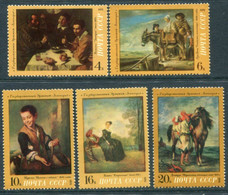 SOVIET UNION 1972 Foreign Paintings MNH / **.  Michel 4036-40 - Unused Stamps