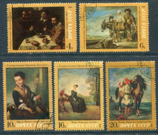 SOVIET UNION 1972 Foreign Paintings Used.  Michel 4036-40 - Gebruikt