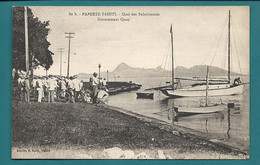 TAHITI - PAPEETE . Quai Des Subsistances / Government Quay. CPA Neuve - Tahiti