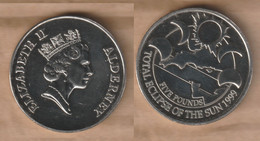 ALDERNEY 5 Pounds - Elizabeth II (Total Eclipse) 1999   Copper-nickel • 28.28 G • ⌀ 38.61 Mm  KM# 19          OPN-22 - Channel Islands