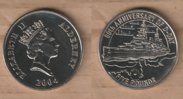 ALDERNEY  5 Pounds - Elizabeth II (D-Day) 2004    Copper-nickel • 28.28 G • ⌀ 38.61 Mm  KM# 38   OPN-22 - Channel Islands