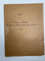Rare Dossier PLM Association Touristique Des Cheminots P.L.M Voyage En Italie 1935 - Spoorweg