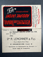 Publicité Ancienne Calendrier 1928 Boutique LEMONNIER Et Fils à ARGENCES Calvados Vêtements Travail Adolphe Lafont - Pubblicitari