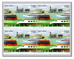 Switzerland 2022 (3/2022) Oeffentlicher Verkehr - Train - Locomotive - Steam Train - Ship - Bus - Lokomotive - MNH ** - Nuevos