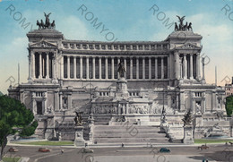 CARTOLINA  ROMA,LAZIO,MONUMENTO A VITTORIA EMANUELE II,STORIA,CULTURA,MEMORIA,RELIGIONE,BOLLO STACCATO,VIAGGIATA 1957 - Altare Della Patria