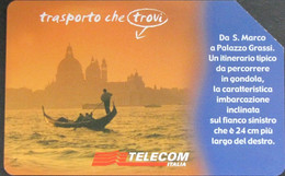 Scheda Telefonica TELECOM ITALIA "PAESE CHE VAI…VENEZIA" - Catalogo Golden Lira Nr. 1446, Usata - GONDOLA - Barche