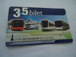 TURKEY   USED CARDS PREPAID  BUS SHIPS - Türkei
