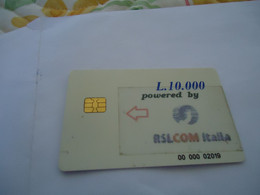 ITALY    GSM   CARDS  RSLCOM .L 10.000  POWERED - Otros & Sin Clasificación