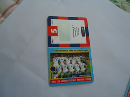 ITALY  PREPAID CARDS FOOTBALL ITALIA   MUNDIAL 2002 - Otros & Sin Clasificación