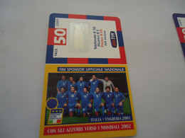 ITALY  PREPAID CARDS FOOTBALL ITALIA   MUNDIAL 2002 - Otros & Sin Clasificación