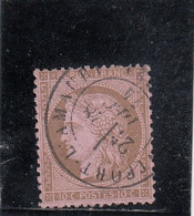 France - Année 1871/75 - N°YT 58 - Type Cérès - Oblitération Cachet à Date - 10c Brun S Rose - 1871-1875 Cérès