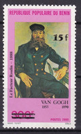 BENIN 1984 MICHEL 361 15F /300F - LE FACTEUR ROULIN VAN GOGH ART PAINTINGS POSTMAN - OVERPRINT SURCHARGE OVERPRINTED MNH - Bénin – Dahomey (1960-...)