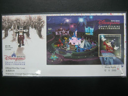 Hong Kong 2005 Disney Opening Of Hong Kong Disneyland S/S First Day Cover FDC - FDC