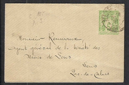 FRANCE 1894:  LSC Entier De 5c De St Etienne(Loire) Pour Lens (PdC) - Standard- Und TSC-Briefe (vor 1995)