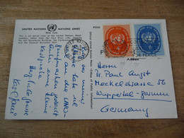 (7) UNITED NATIONS -ONU - NAZIONI UNITE - NATIONS UNIES * FDC 1963 , CARD INITED NATIONS EAST RIVER SITE. - Storia Postale