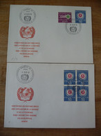 (7) UNITED NATIONS -ONU - NAZIONI UNITE - NATIONS UNIES *2  FDC 1963 , CONFERENCE DES NATIONS UNIES. - Lettres & Documents