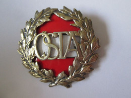 Vintage Austria Sport Grand Insigne/large Badge Around 1940:Osta Gymnastics Association Membership,diameter=45 Mm - Gymnastique