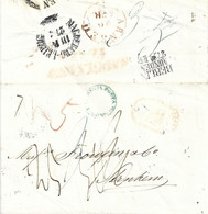 ITALY ITALIA - 1861 STAMPLESS LETTER REGIA POSTA DE NAPOLI TRANSIT GERMANY RAILWAY BAHNPOST TO NETHERLANDS ARNHEM - Non Classés