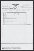 2011 Hungary  - Post Office Telegraph Telegram / FAX Telefax FORM Blank - Telegraph