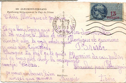 Fiscal 13 F Utilisé Comme Timbre Poste - Oblitéré Clermont Ferrand 1953 - Cartas & Documentos