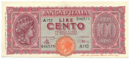 100 LIRE ITALIA TURRITA TESTINA 10/12/1944 SPL - Andere