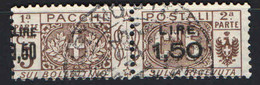 ITALIA REGNO - 1923 - PACCHI POSTALI - CON SOVRASTAMPA 1,50 LIRE SU 5 CENT. - USATO - Paketmarken