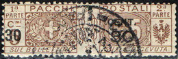 ITALIA REGNO - 1923 - PACCHI POSTALI - CON SOVRASTAMPA 30 CENT. SU 5 CENT. - USATO - Colis-postaux