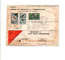 MONACO AFFRANCHISSEMENT COMPOSE SUR LETTRE RECOMMANDEE CONTRE REMBOURSEMENT POUR LA FRANCE 1962 - Covers & Documents