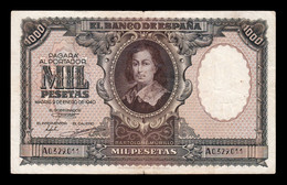 España Spain 1000 Pesetas Bartolome Murillo 1940 Pick 120 Serie A  T. 011 BC/MBC F/VF - 1000 Peseten