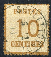 Alsazia Lorena 1870, Y&T N. 5, Centimes 10 Bistro Bruno Usato Cat. € 8 - Used Stamps