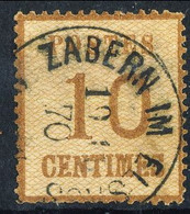 Alsazia Lorena 1870, Y&T N. 5, Centimes 10 Bistro Bruno Usato Cat. € 8 - Used Stamps