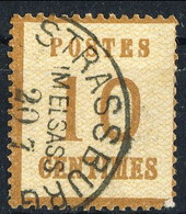 Alsazia Lorena 1870, Y&T N. 5, Centimes 10 Bistro Bruno Usato Cat. € 8 - Used Stamps