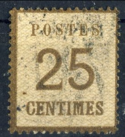 Alsazia Lorena 1870, Y&T N. 7, Centimes 25 Bruno Nerastro Usato Cat. € 135 - Used Stamps