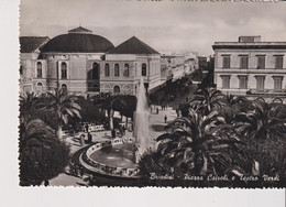 BRINDISI  PIAZZA CAIROLI  E TEATRO VERDI  VG  1954 - Brindisi